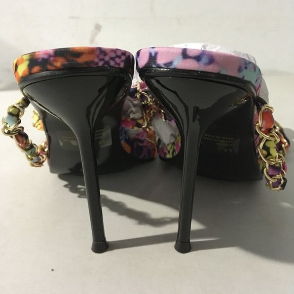 NWT CAPE ROBBIN HANI MULTI COLORED LACE UP HEELS 5.5 - Picture 14 of 16